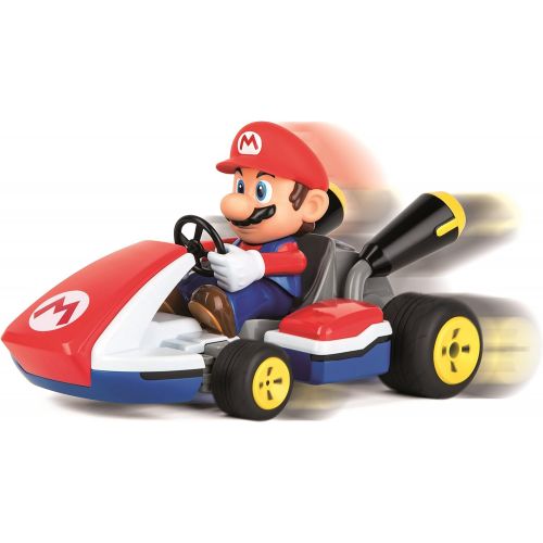  Carrera RC 162107 Official Licensed Mario Race Kart 1: 16 Scale 2.4 Ghz Splash Proof Remote Control Car Vehicle with Sound & Realistic Body Tilting Action - Rechargeable Battery -