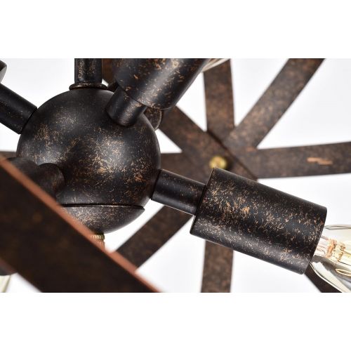  KingSo Edvivi 6-Light Style Antique Copper Pendant Orb Globe Chandelier | Modern Farmhouse Lighting