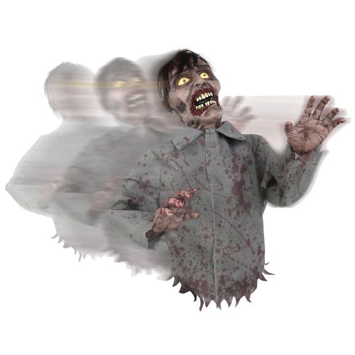  Morris Bump And Go Animated Rolling Zombie Prop Halloween Decoration With Sounds