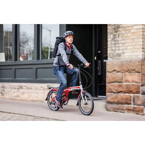  Schwinn Adapt 3 Folding Bike, 20-Inch Wheels, 9-Speed, Gloss Red/Silver