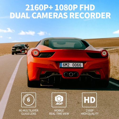  [아마존 핫딜] Dual Dash Cam, AQP Full HD 1080P Car Camera Front and Rear for Cars, Dashboard Camera Recorder with GPS & WiFi, Sony Sensor, 170°/ 150°Wide Angle, 3 inch IPS Screen, G-Sensor, WDR,