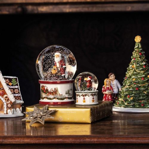  [아마존베스트]Villeroy & Boch Christmas Toys Large Hard Porcelain Snow Globe, Glass, Multi-Coloured, 13 x 13 x 17