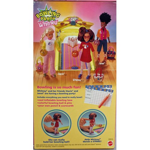 바비 Barbie Bowling Party WHITNEY with Bowling Pins, Ball, Bag and More #22015 (1998)