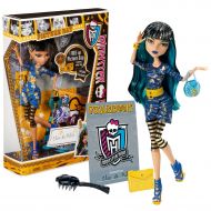 Mattel Year 2012 Monster High Picture Day Series 11 Inch Doll Set - Cleo de Nile Daughter of The Mummy with Purse, Folder, Fearbook, Hairbrush and Doll Stand