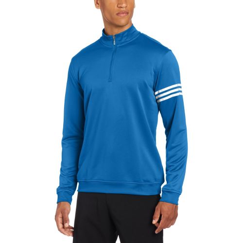아디다스 adidas Golf Mens Climalite Long Sleeve/Layering 3-Stripe Pullover