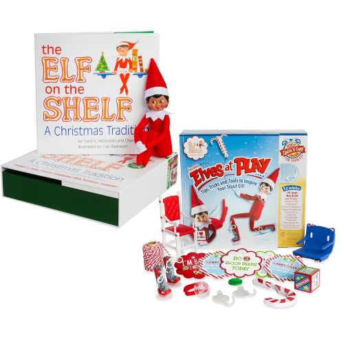  The Elf on the Shelf: A Christmas Tradition - Brown Eyed North Pole Elf Girl with Elves at Play Kit