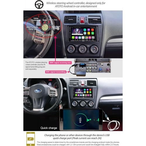  [아마존 핫딜] [아마존핫딜]ATOTO A6 Android Car Navigation Stereo w/Dual Bluetooth & Quick Charge - Premium A6Y2721PB 2G/32G Universal Auto Entertainment Multimedia Radio,WiFi/BT Tethering Internet,Support 2