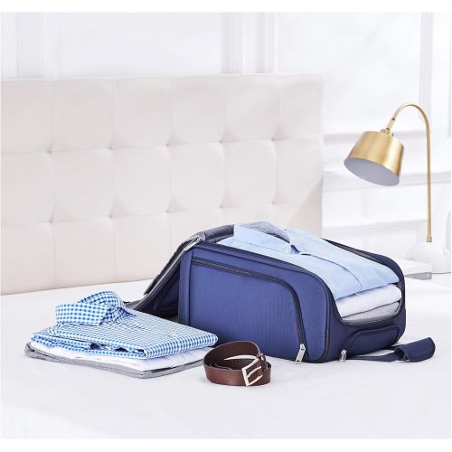  Visit the AmazonBasics Store AmazonBasics Large Underseat Spinner Luggage Suitcase with Wheels