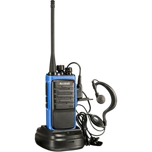  [아마존베스트]Arcshell Rechargeable Long Range Two-Way Radios with Earpiece 4 Pack UHF 400-470Mhz Walkie Talkies Li-ion Battery and Charger Included