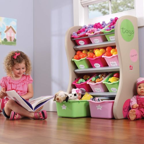 스텝2 Step2 Fun Time Room Organizer And Toy Storage, Pink