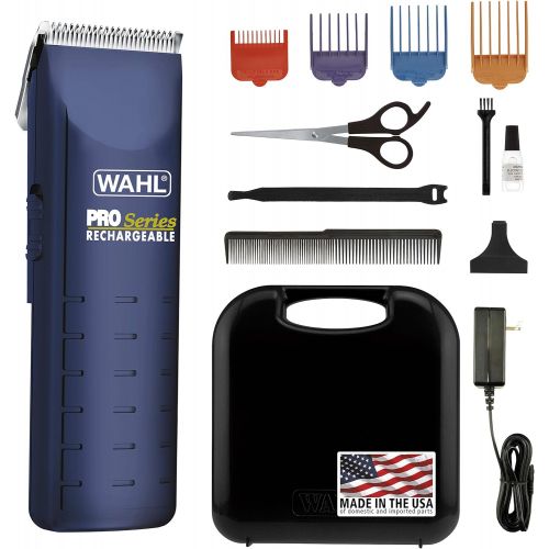  Wahl Home Pet Pro-Series Complete Pet Clipper Kit, for Pet Grooming, Trimming, and Touchups, Works Best on Fine to Medium Coated Dogs and Cats, or for Double Coated Clipping, 9590-