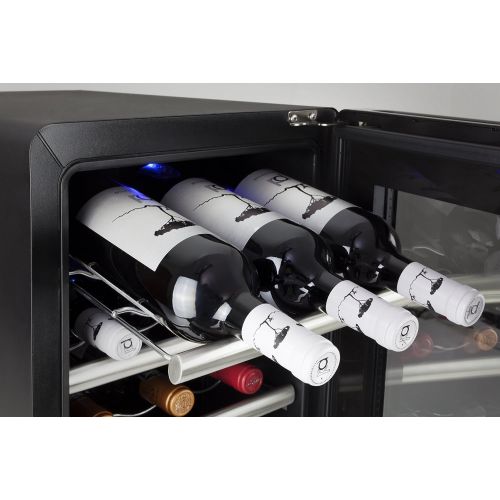  Caso WineCase Red 12 - Design Weinkuehler, Weinkuehlschrank speziell fuer Rotwein, 12 Flaschen, Temperatur von 10-18°C einstellbar , Energieeffizienzklasse A