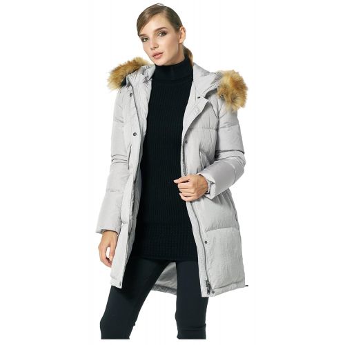  Orolay Womens Down Jacket with Removable Faux Fur Hood Puffer Coat
