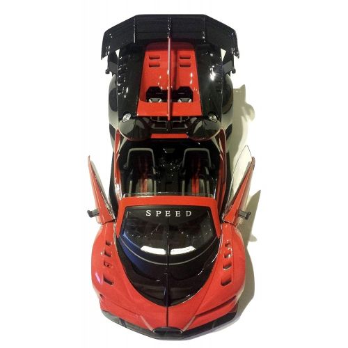  Super Car Red Bugatti | Battery Operated Remote Control Car | Working Doors, Trunk and Lights 112 Scale RC