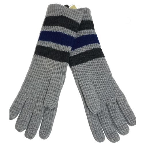 마이클 코어스 Michael Kors Striped Knit Gloves, GreyBlue
