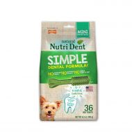 Nylabone Nutri Dent Simple Dental Treats for Dogs, Mini, 36 Count, 6 Pack