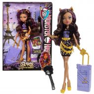 Mattel Year 2012 Monster High Scaris City of Frights Deluxe Series 11 Inch Doll Set - Clawdeen Wolf Daughter of The Werewolf with Rolling Suitcase, Book, Hairbrush and Doll Stand