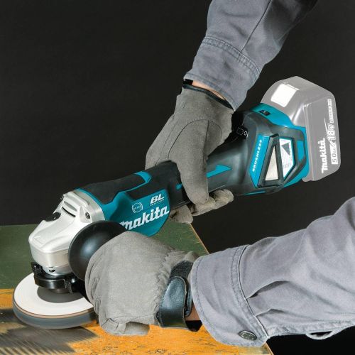  Makita XAG21ZU 18V LXT Lithium-Ion Brushless 4-12” 5 Paddle Switch Cut-OffAngle Grinder, Electric Brake & Aws, Tool Only