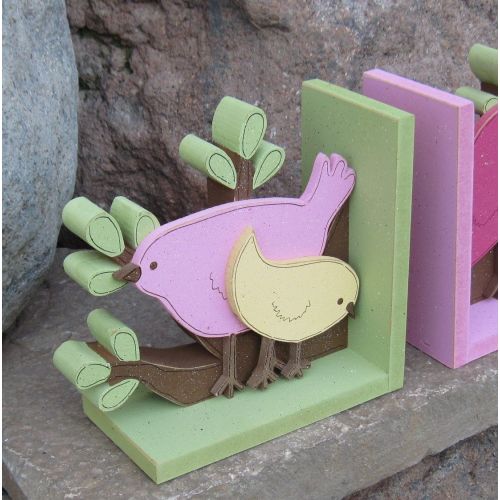  Lisabees Craft and Design Birds and Branches bookends for children library, bookshelf