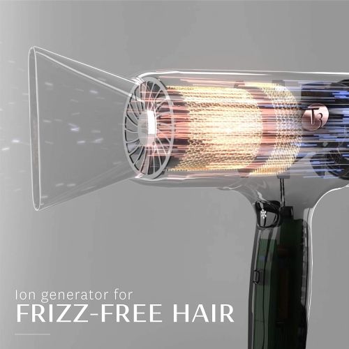  T3 - Cura LUXE Hair Dryer | Digital Ionic Professional Blow Dryer | Frizz Smoothing | Fast Drying Wide Air Flow | Volume Booster | Auto Pause Sensor | Multiple Speed and Heat Setti