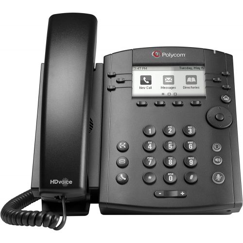  Polycom VVX300 Series Business Media Desktop Phone, PoE (2200-46135-025) Power Supply Not Included
