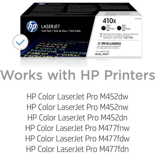 에이치피 HP 410X (CF411X) Toner Cartridge, Cyan High Yield for HP Color Laserjet Pro M452dn M452dw M452nw MFP M377dw MFP M477fdn MFP M477fdw MFP M477fnw