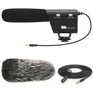 [아마존 핫딜] PIXEL MC650 Camera Microphone Kit, Directional Shotgun Video Mic for DSLR Camera Camcorder with Deadcat Windscreen, Foam Windshield, 9.8 Extension Cable
