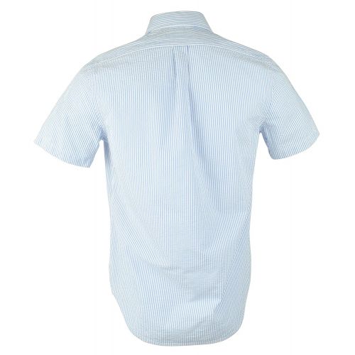 폴로랄프로렌 Polo Ralph Lauren RALPH LAUREN Polo Mens Short Sleeve Seersucker Sport Shirt (Classic.BlueWhite, Small)