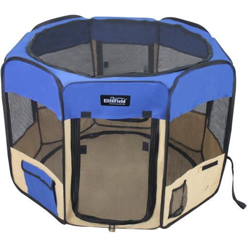  EliteField 2-Door Soft Pet Playpen, Exercise Pen, Multiple Sizes and Colors Available for Dogs, Cats and Other Pets