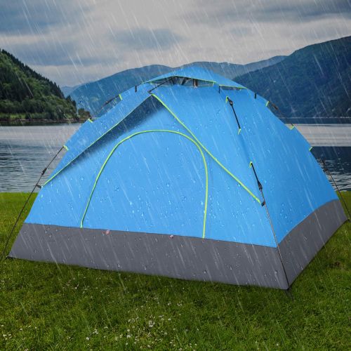  Amagoing 3-4 Person Camping Tent Instant Setup Tent Double Layer Waterproof for 3 Seasons