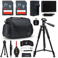 HeroFiber Xtech Accessories Bundle Kit for Nikon D5600, D3400, D5500, D5300, D5200, D3300, D3200, D3100, D5100 - Includes EN-EL14  EN-EL14a Battery and Charge + 32GB Memory + Case + Tripod
