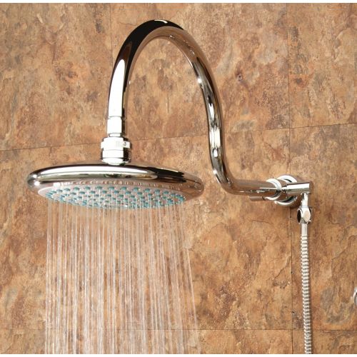  PULSE ShowerSpas 1019-CH Aqua Rain Shower System with 8 Rain Showerhead, 5-Function Hand Shower, Adjustable Slide Bar and Soap Dish, Polished Chrome Finish