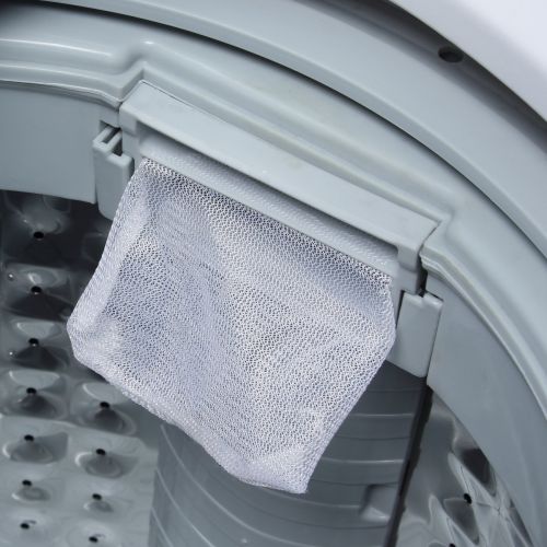 델 DELLA Portable 3.5KG Compact Fully 7.7lbs Top Load Automatic Mini Washing Laundry Machine Spin Wash WDrain Pump, White