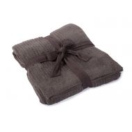 Barefoot Dreams CozyChic Lite Ribbed Throw Blanket - Carbon