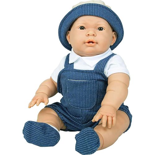  Doll-p Baby Handsome Boy Doll Soft Vinyl Reborn Anatomically Correct with Detailed Wrinkles Toy Real Alive Washable Berenguer Realistic 18 inches Lifelike with Cute Accessories