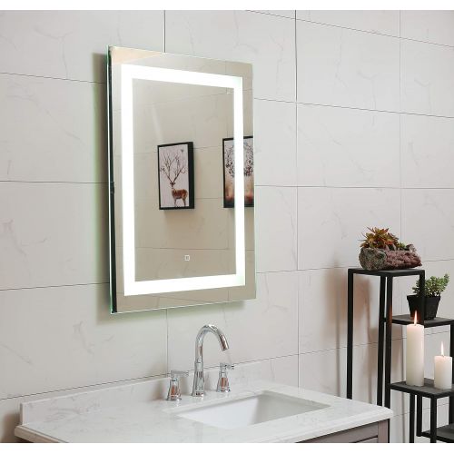  GS MIRROR 24X30 Inch LED Lighted Bathroom Mirror with Dimmable Touch Switch (GS099H-2430)(24x30 inch)