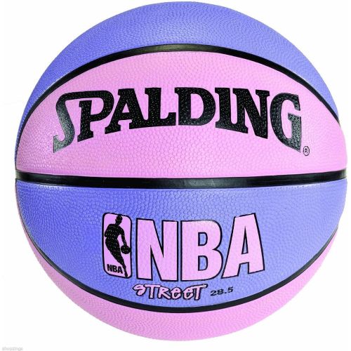 스팔딩 Spalding Pink & Purple NBA Street Basketball 28.5 Women Girl Outdoor Size 6 Ball