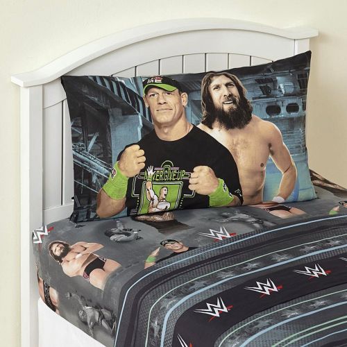 더블유더블유이 3 Piece Children Sheet Set Twin Size WWE Superstars Bedding Set Twin for Boys