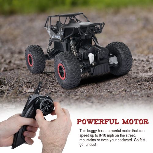  IFixer iFixer RC Cars Off-Road Rock Vehicle Crawler 2.4Ghz 4WD High Speed 1:14 Radio Remote Control Racing Cars Electric Fast Race Buggy Hobby Car Black