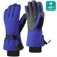 Andake 90% Duck Down Ski Gloves Women -40℉ Cold Weather Winter Snow Gloves For Skiing Snowboarding