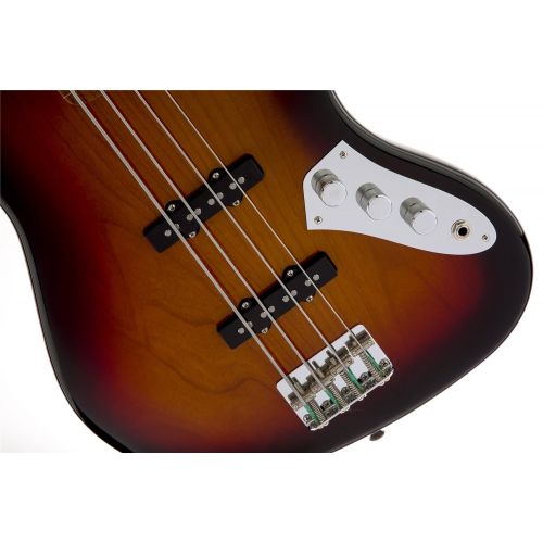  Fender Jaco Pastorius Jazz Electric Bass Guitar, Fretless, Rosewood Fretboard - 3-Color Sunburst
