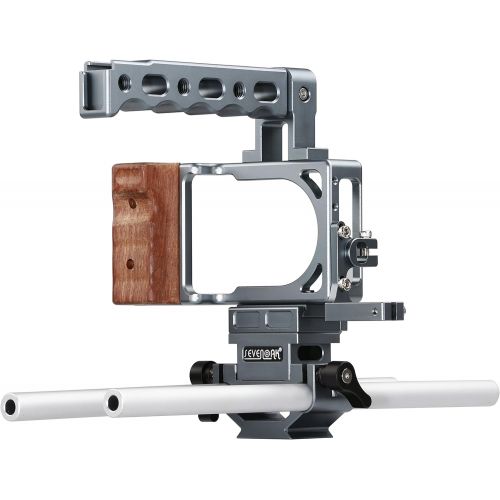  Sevenoak SK-PBC10 Pro Aluminum Cage with Top Handle, Shoe Mount and 15mm Rods - Custom Fit for the Blackmagic Pocket Cinema Camera