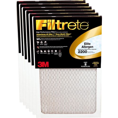 쓰리엠 Filtrete 3m Allergen Reduction Filter Electrostatic, Ultimate 14 X 20 X 1 Electrostatic 2200 Mpr