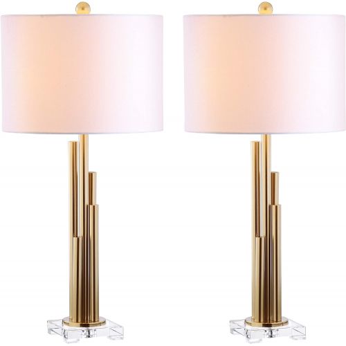  Safavieh TBL4060A-SET2 Lighting Collection Hopper Brass Gold Table Lamp