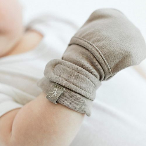  Goumikids Goumimitts, Scratch Free Baby Mittens, Organic Soft Stay On Unisex Mittens, Stops Scratches and Prevents Germs
