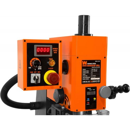  WEN 33013 4.5A Variable Speed Single Phase Compact Benchtop Milling Machine with R8 Taper
