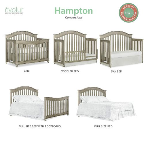  Evolur Hampton Parkland 5 in 1 LifeStyle Convertible Crib
