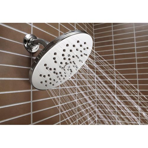  Moen S6360BN 8 Single-Function Rainshower Showerhead with Immersion Technology at 2.5 GPM Flow Rate, Brushed Nickel
