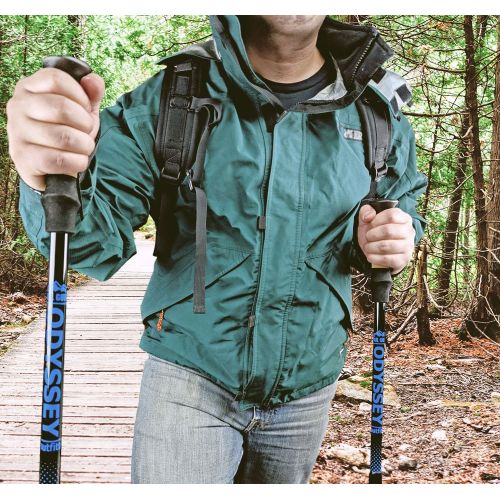   ON SALE  Odyssey Outfitters Lightweight Collapsible Hiking Trekking Poles | Stronger Than Carbon Fiber | 7075 Aluminum | 2 Poles Quick Locks Cork Handles | 5 Year Warranty (Ye