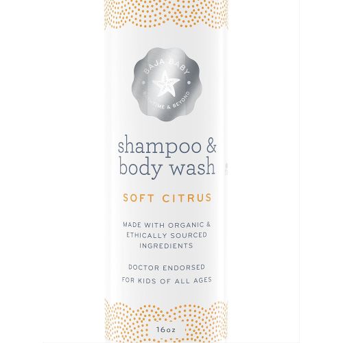  Baja Baby Citrus Shampoo and Body Wash - EWG VERIFIED - Family Size - 16 fl oz - NEW AND IMPROVED - Free of Sulphates, Parabens and Phosphates - Dr Approved! (Three Bottles)